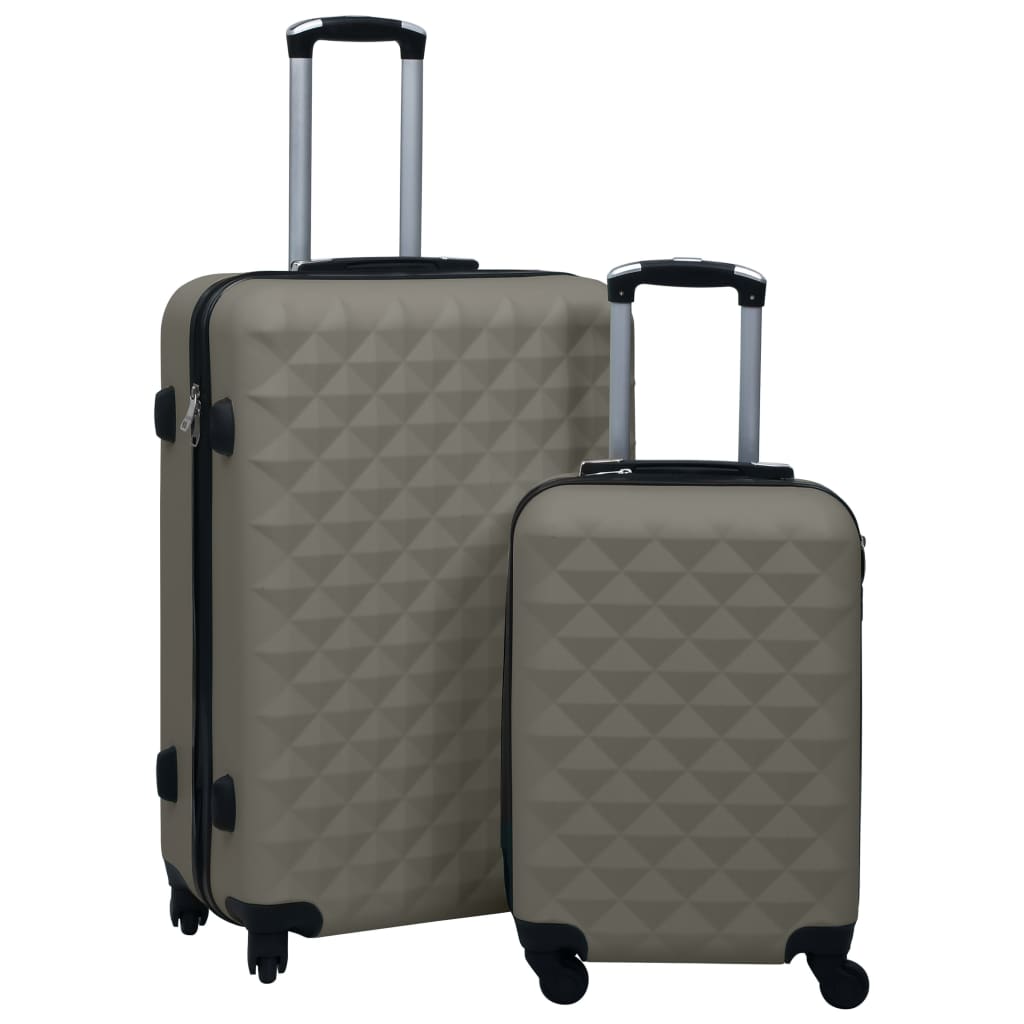 Set Valigie Trolley a Custodia Rigida 2 pz Oro in ABS
